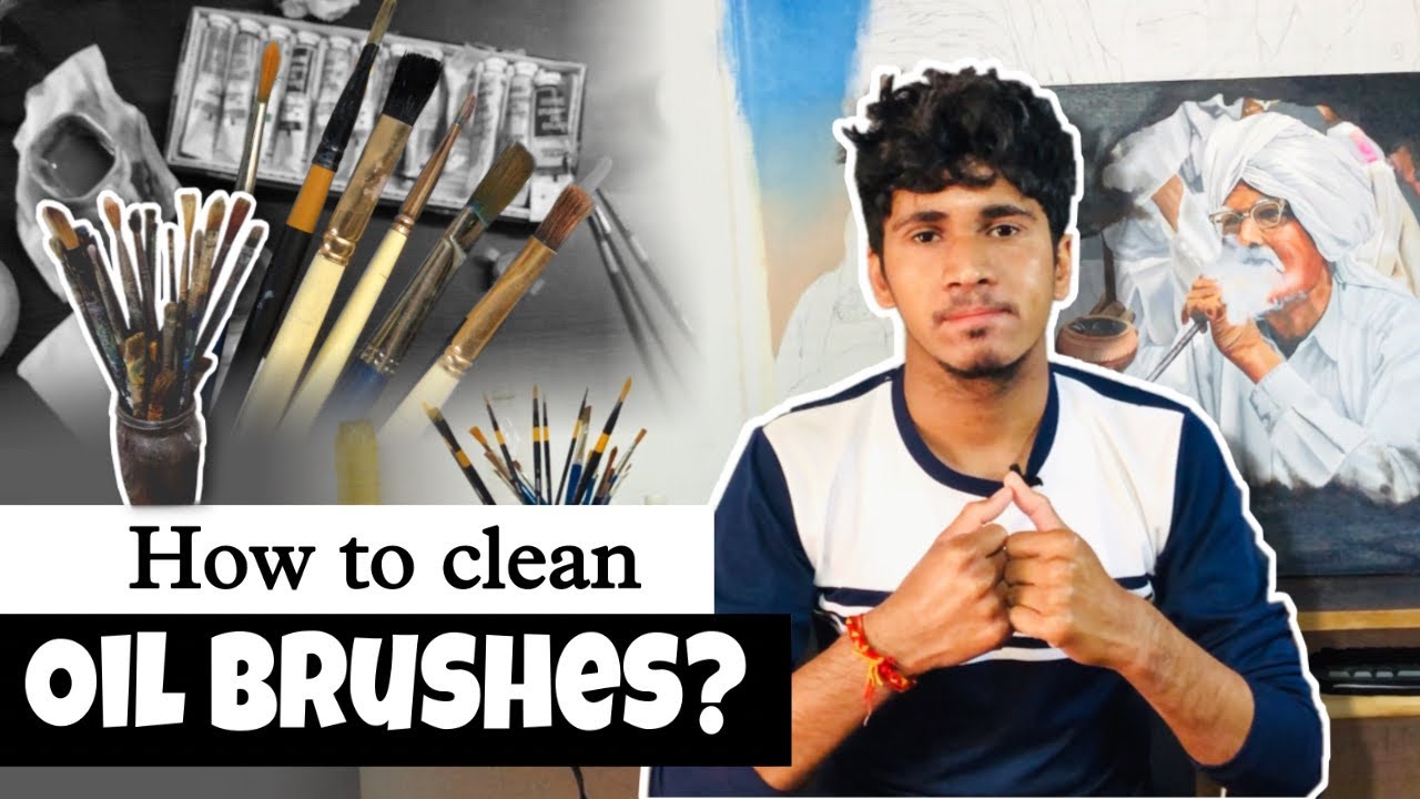 How to clean oil painting brushes? 🎨 YouTube