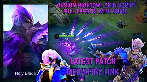Gusion Collector Skin Script-Night Owl | With Full Voice+BackupFiles Mobile Legends