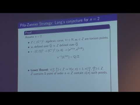 Functional transcendence and arithmetic applications – Jacob Tsimerman – ICM2018