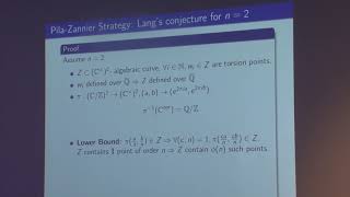 Functional transcendence and arithmetic applications – Jacob Tsimerman – ICM2018