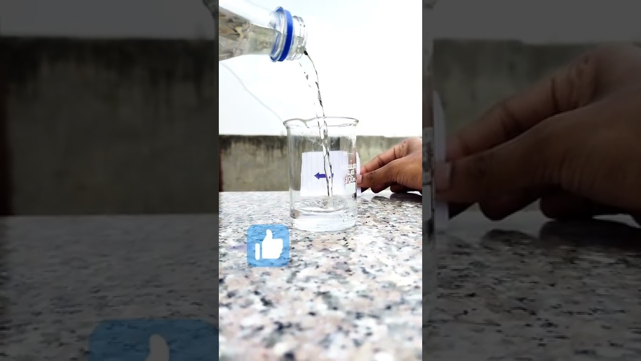 Refrection of light in water|| science Experiment with plane sheet Arrow ⬆️ ||