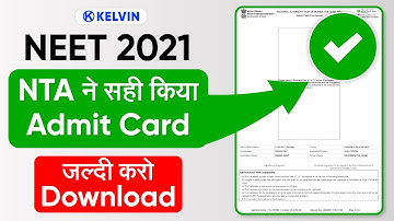 NEET 2021 Biggest Problem SOLVED now. NTA Revised Admit Card, Postcard issue solved now , KELVIN