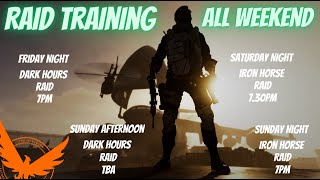 Division 2 Dark Hours and Iron Horse Raid Training