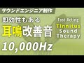 耳鳴り改善音 高音域 10,000Hz × ホワイトノイズ | 耳鳴り治療音 耳鳴りキーン
