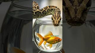 golden fish vs python hungry
