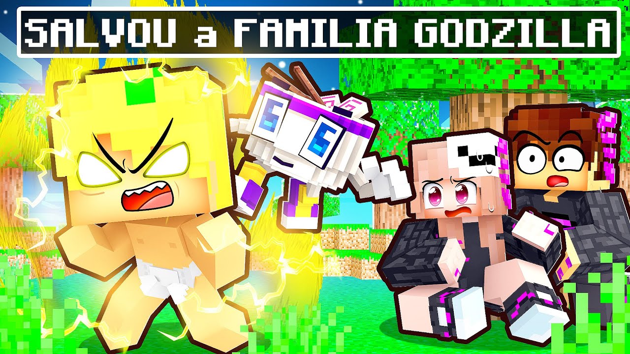 O BEBÊ com PODERES de MACARRÃO SALVOU a FAMÍLIA GODZILLA no Minecraft