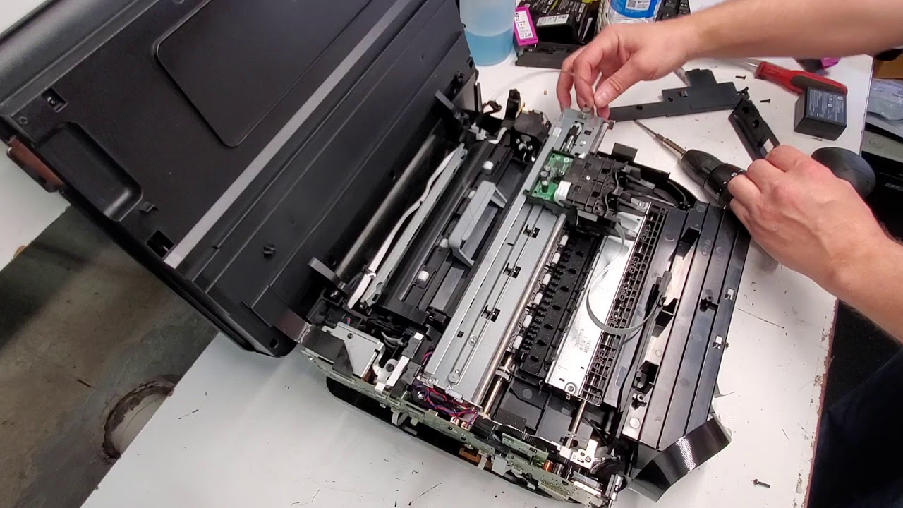 Parts on HP ENVY 5660 Printer Disassembly HP 5540 - YouTube