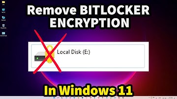 How To Remove / Disable BITLOCKER ENCRYPTION In Windows 11 PC or Laptop