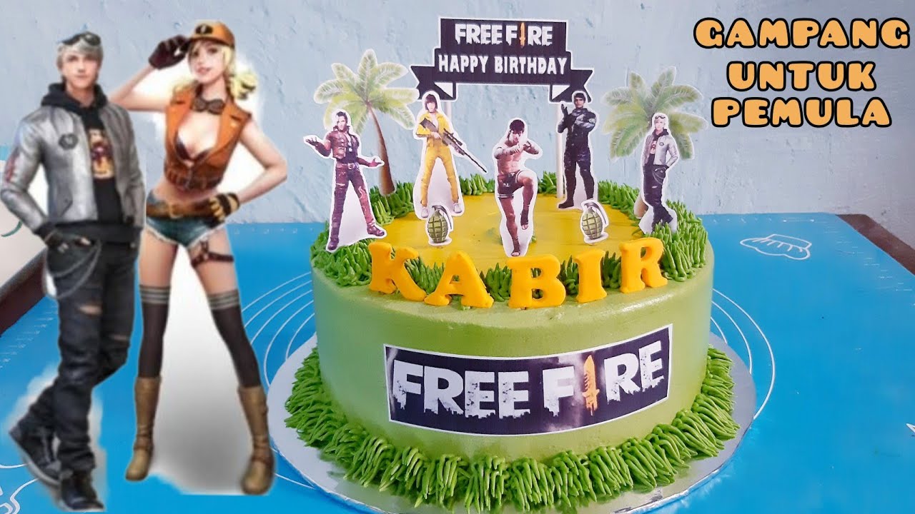 Kue Ultah Game FREE FIRE Yg Sangat Gampang Untuk Di Tiru Bagi Pemula YouTube