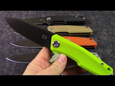 Stedemon ZKC-C02 EDC Black Stonewashed Flipper Knives 