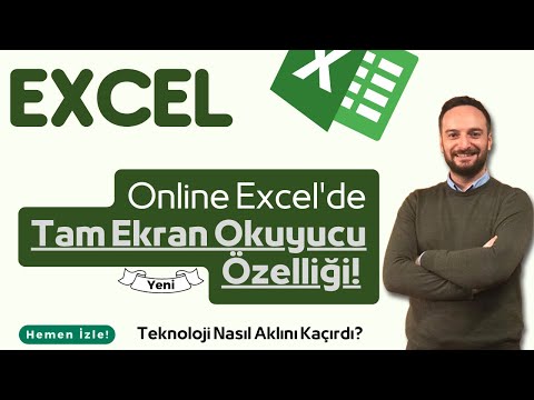 Video: Excel'i nasıl tam ekran yaparsınız?