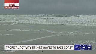 Rip current warnings, choppy waves on Florida's East Coast due to tropical activity