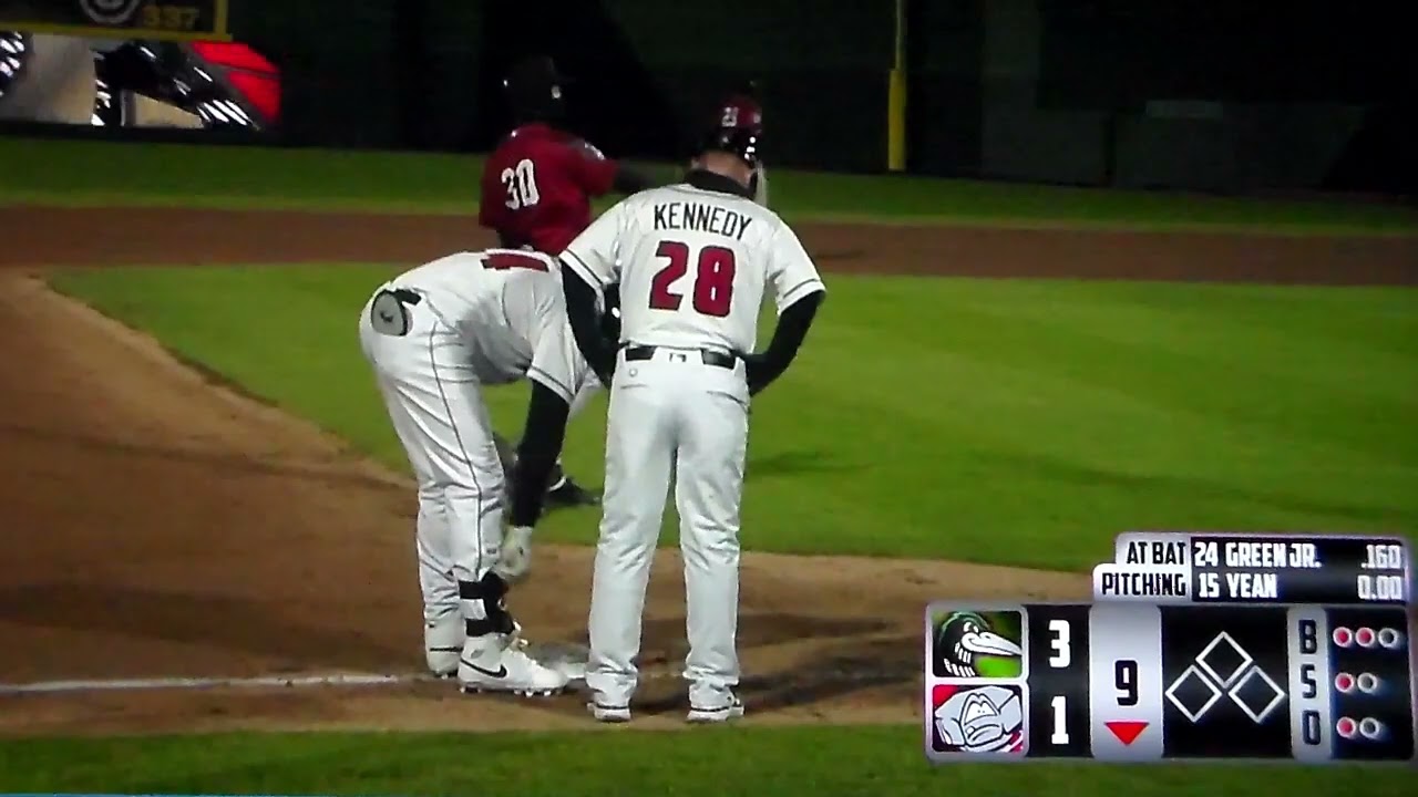 Lansing Lugnuts' Rodney Green Jr. triple vs. Great Lakes Loons