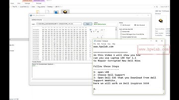 Repair Corrupted new  Dell Bios using LBE Ver 1.1