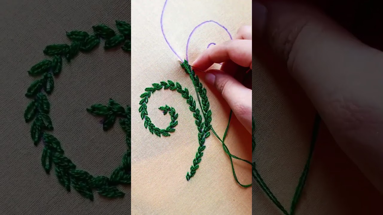 Easy embroidery designs 😍 #howtomakehandembroidery #embroiderypatterns #embroiderydesigns