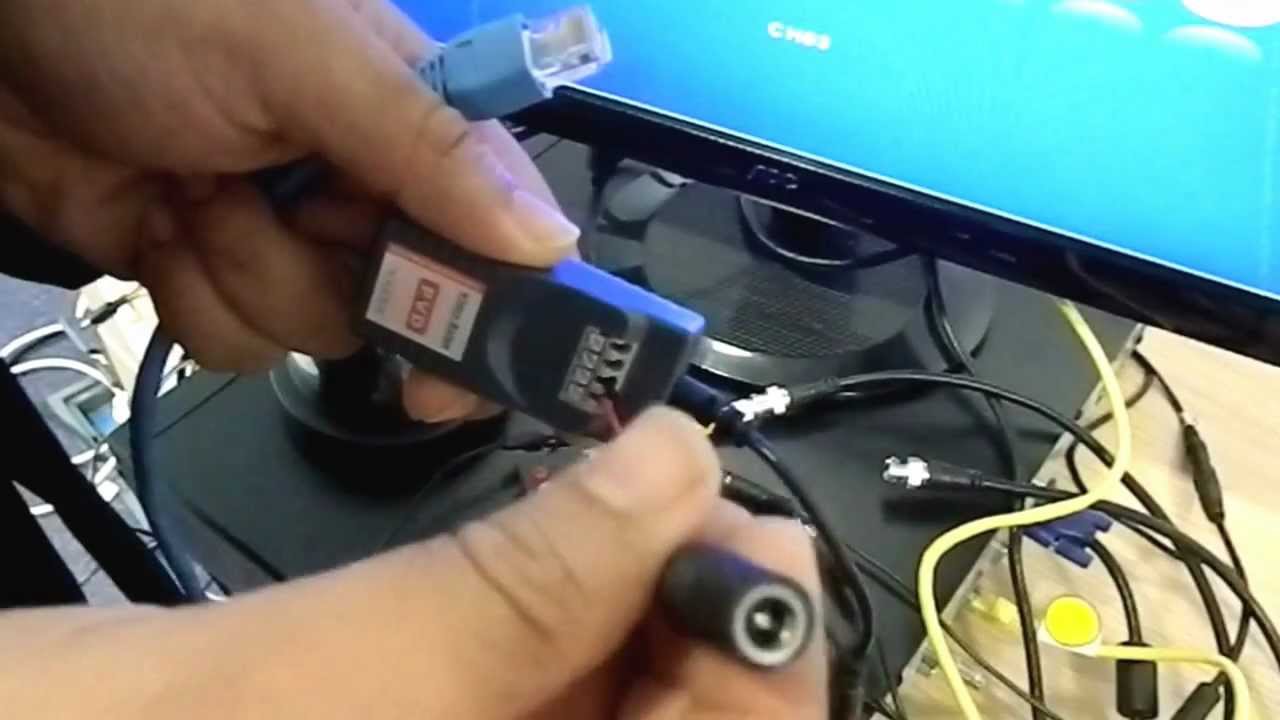 cat5 in CCTV power and video