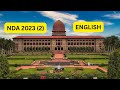 NDA PYQ SOLUTION 2023 (2) ENGLISH ✍️✍️