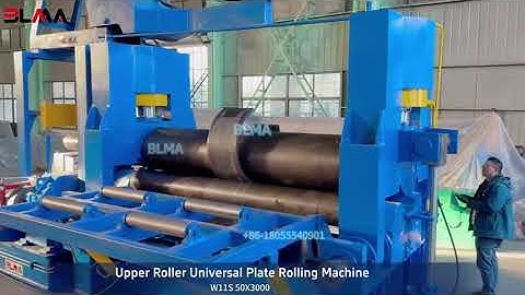 50mm × 3000mm Plate Rolling Machine | Industrial W11S Upper Roller CNC Bending System
