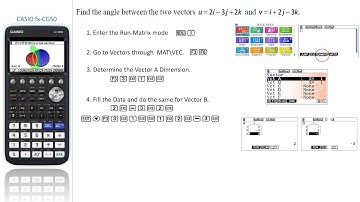 Angle Between Two Vectors by CASIO fx-CG50