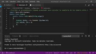 Visual Studio Code    ● Sumas java   Visual Studio Code