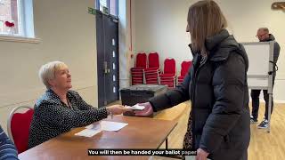 A video guide on how to vote at a polling station