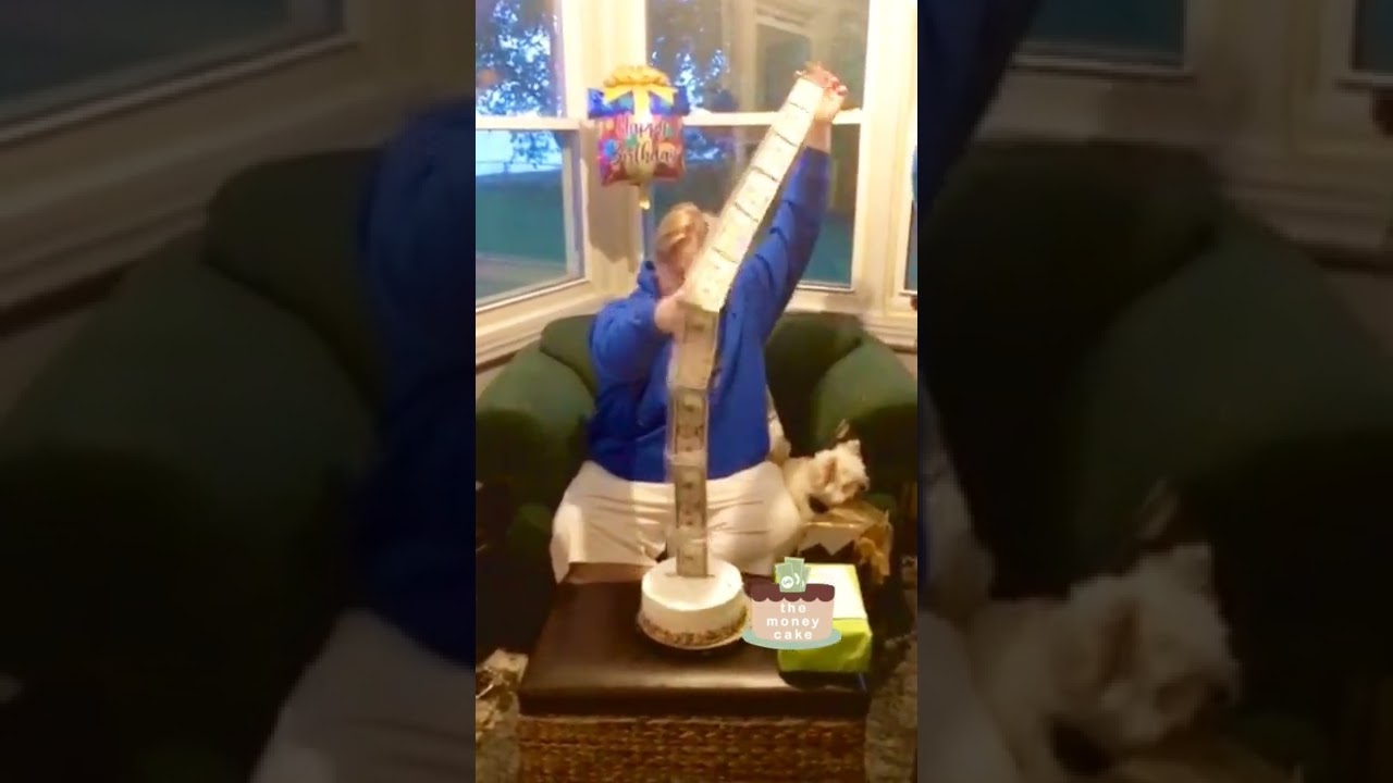 birthday surprise with the money cake kit