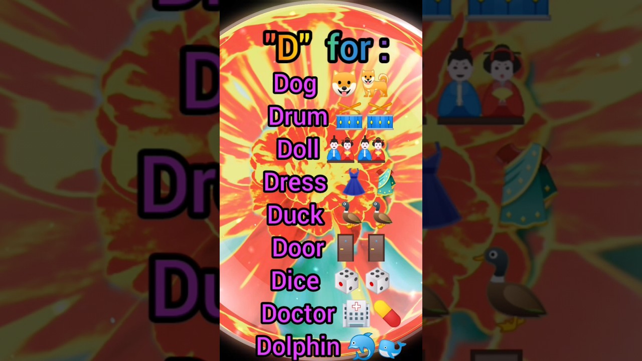 Different Words From The Letter D Daily Words Exercise For Beginners Different Words From The Letter D Daily Words Exercise For Beginners