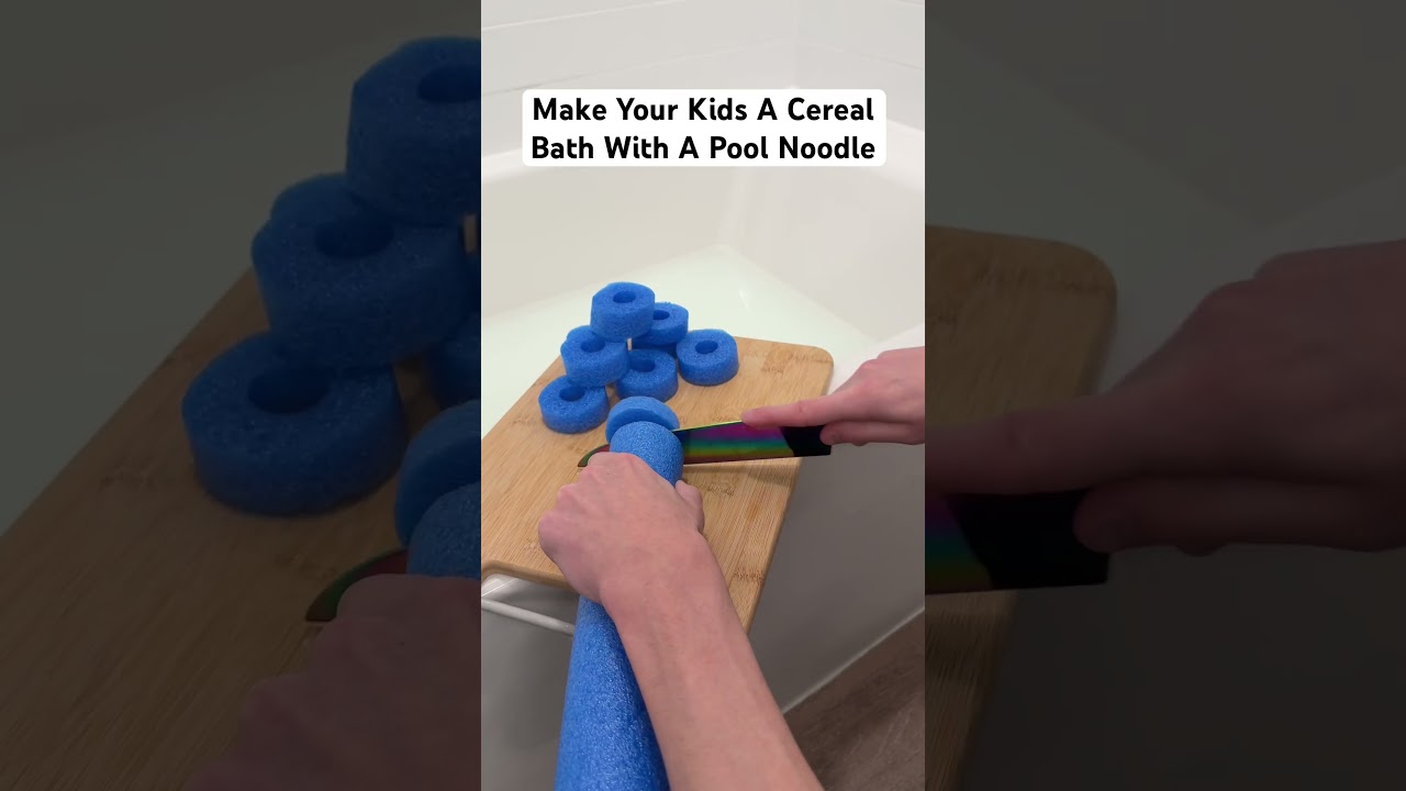 Make Your Kids A Cereal Bath With A Pool Noodle 