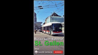 Bus-Action pur! 🚌💨 St. Gallen Bahnhofplatz | City Vibes #shorts