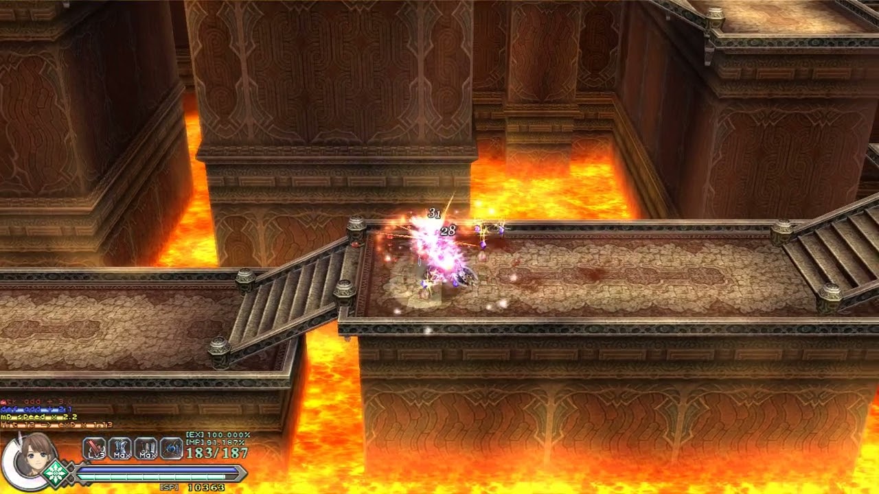 YS ORIGIN PC gameplay part 6, lava stage