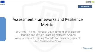 2002 - Assessment Frameworks and Resilience Metrics