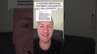 Risposta A È Possibile Importare In Svizzera I Contributi Pensionistici Versati In Germania Tra Il