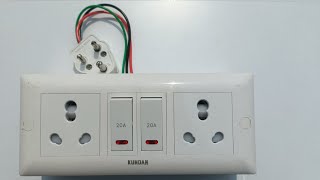 16amp 2 socket 2 switch connection|| SM ELECTRICALS