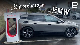 We Charged A Bmw At The Tesla Supercharger