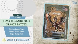 Cut and Collage Book Dragon Layout
