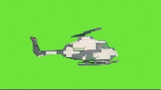 Lego Attack Helicopter (AH Cobra Snow Camo) - Green Screen