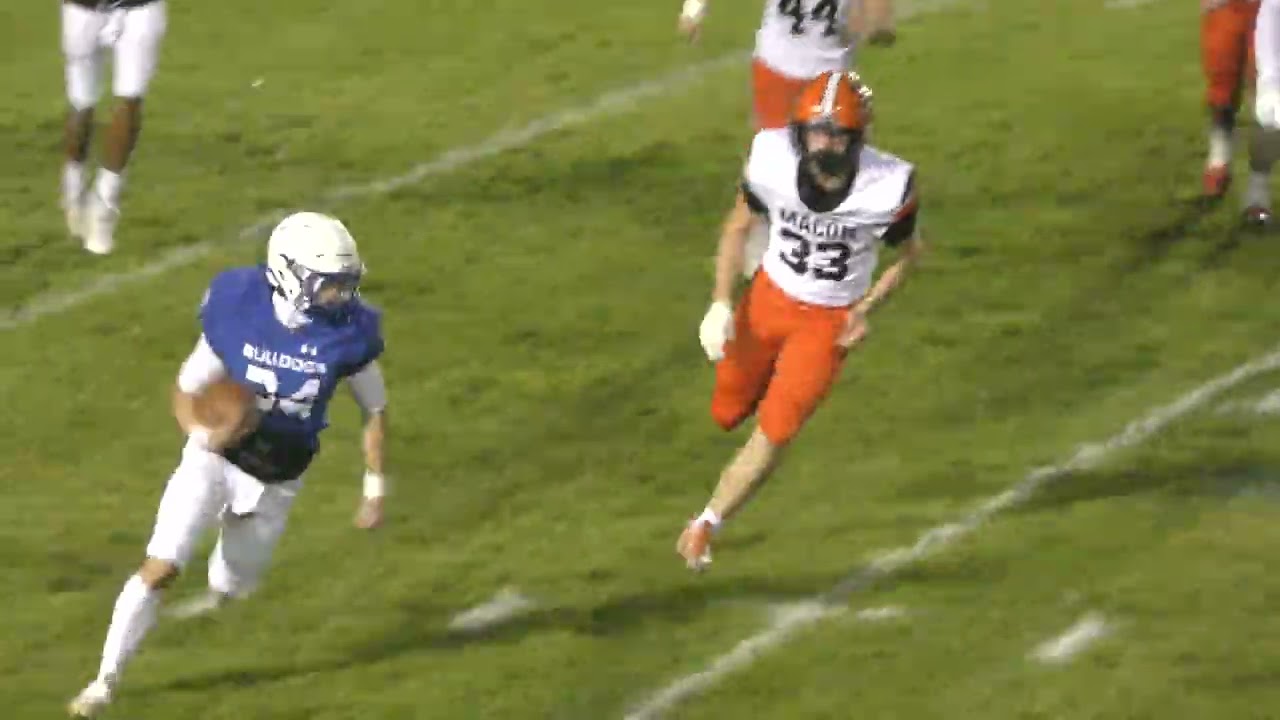 Macon Tigers At Brookfield Bulldogs- What A Great Zig Zag Run Down To The One Yard Line!