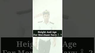 Height and Age for Merchant Navy 🇮🇳⚓ #merchantmarine #navy #youtubeshorts #ytshort #merchantnavy Wealth