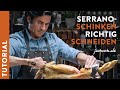 Serrano Schinken Richtig Schneiden Anleitung Von Jamon De Serrano Schinken Richtig Schneiden Anleitung Von Jamon De