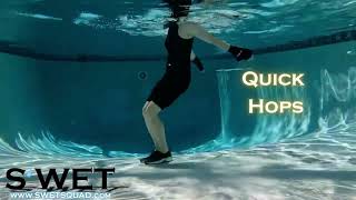S'WET Shallow Water: Quick Hops | Resistance Glove Cardio Exercise