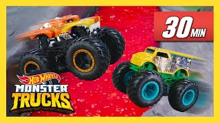 Гонки на падающих треках! | Monster Trucks | @HotWheelsRussia 3+