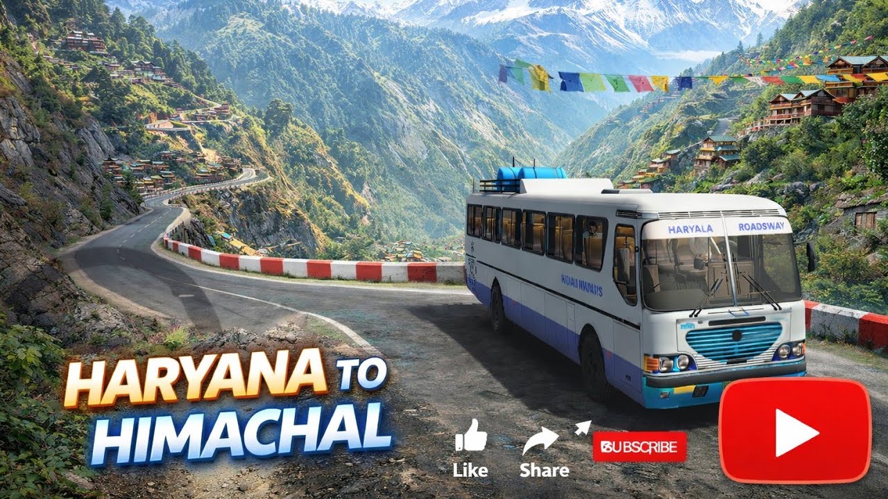 Haryana to Himachal 🚍 Dangerous Hill Bus Drive | Mountain Roads