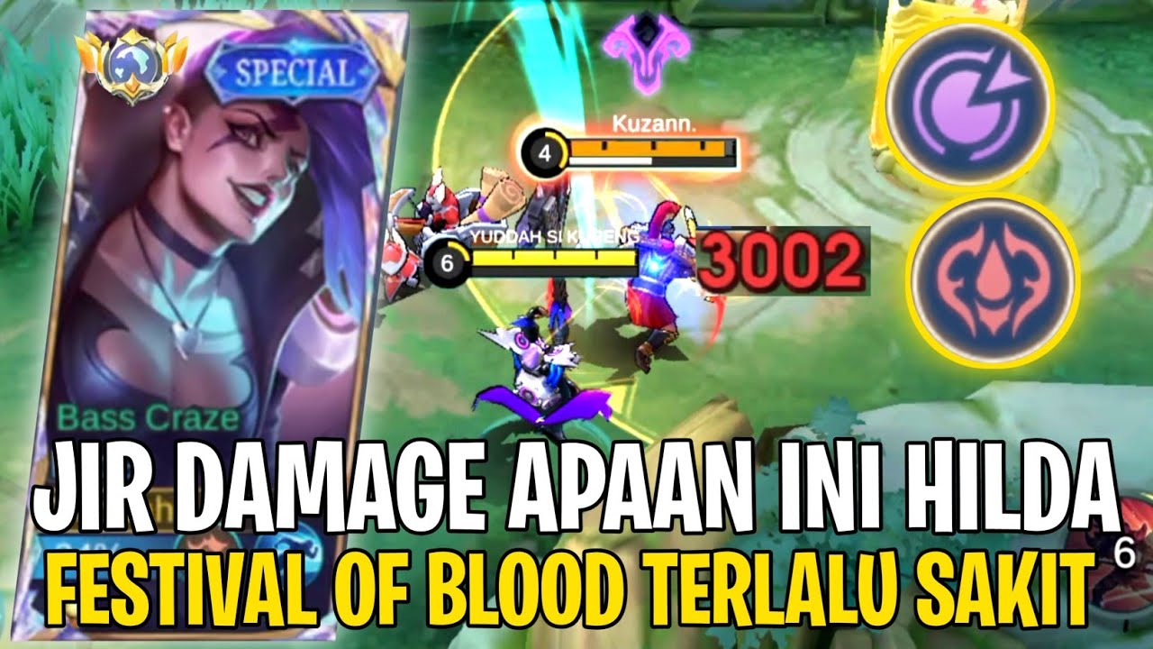 Festival of Blood Bikin Damage Hilda Nambah Sakit + Kuat🔥 - Top Global Hilda - Mlbb