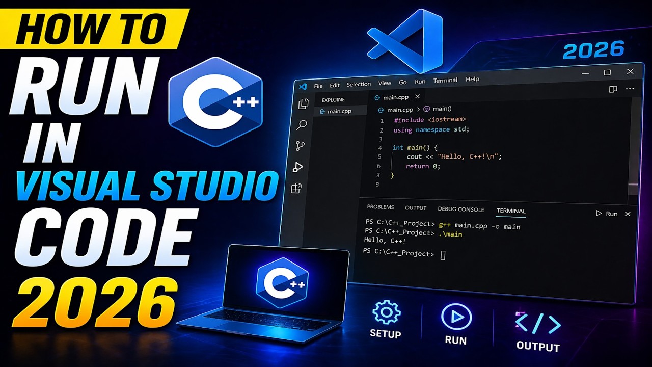 How to run C++ in Visual Studio code 2026 || Install c in vscode 2026 ...