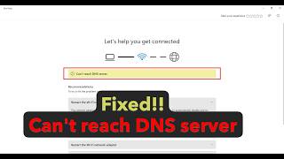 How to fix Can't reach DNS server in Windows 11