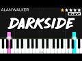 Alan Walker - Darkside | EASY SLOW Piano Tutorial