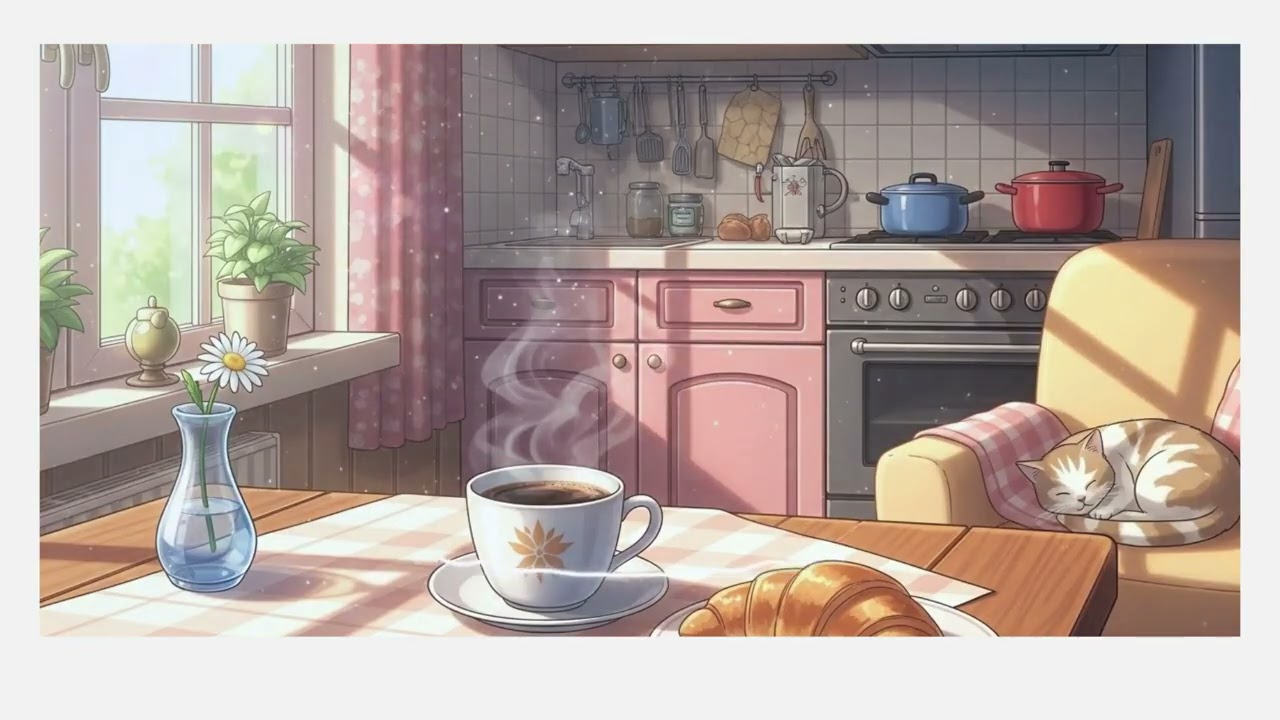 Cozy Morning Lofi for Focus Time ( 1 hour )