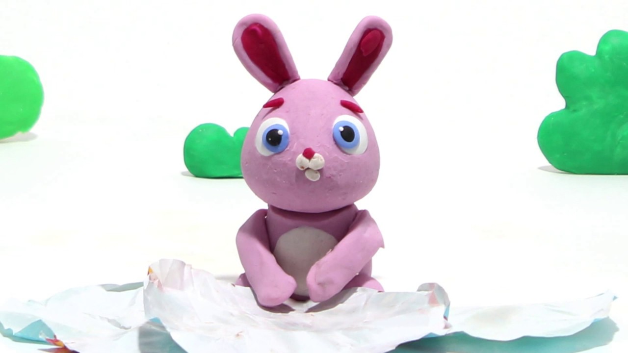 Baby Rabbit Stop motion cartoon for kids - BabyClay - YouTube
