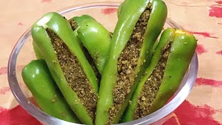 Bharwa Moti Hari mirch ka Aachaar/Green Chilly pickle/Moti hari mirch ka aachaar