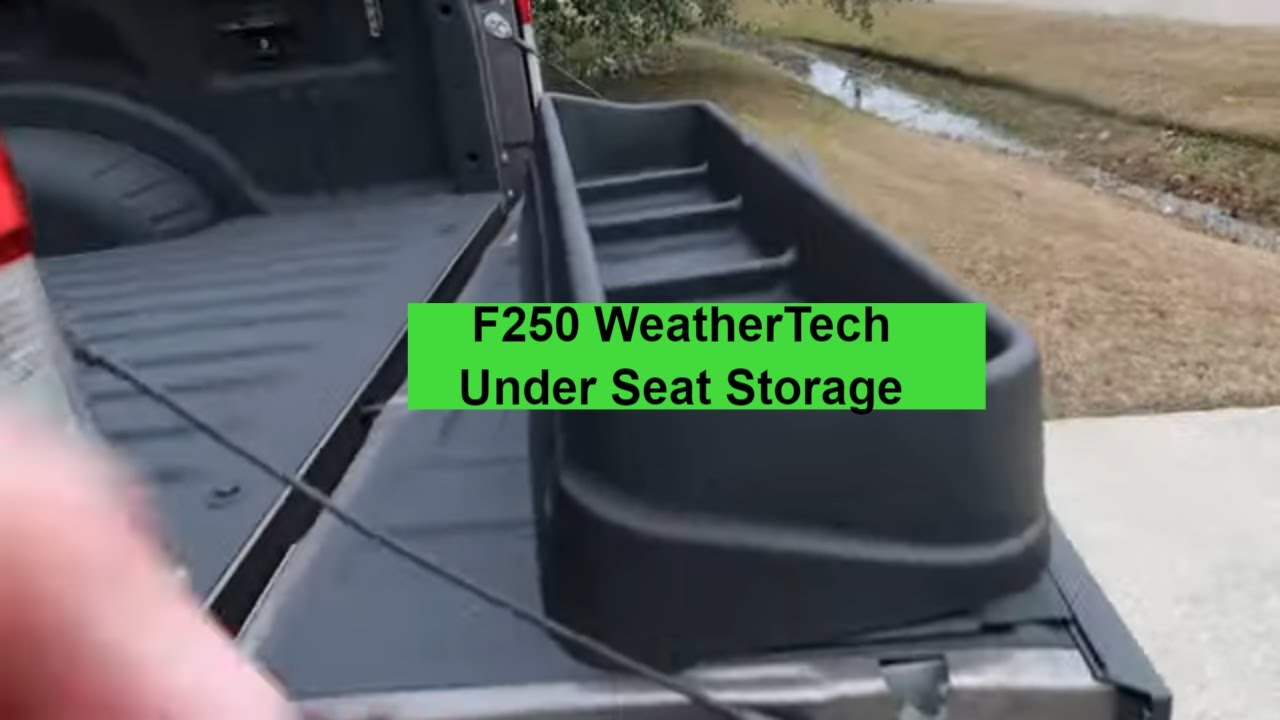 2019 Ford F250 WeatherTech Under Seat Storage System YouTube
